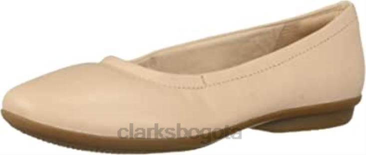Clarks 0DX8L846 bailarinas Gracelvail para mujer de piel color rubor clarks mujer cuero rubor