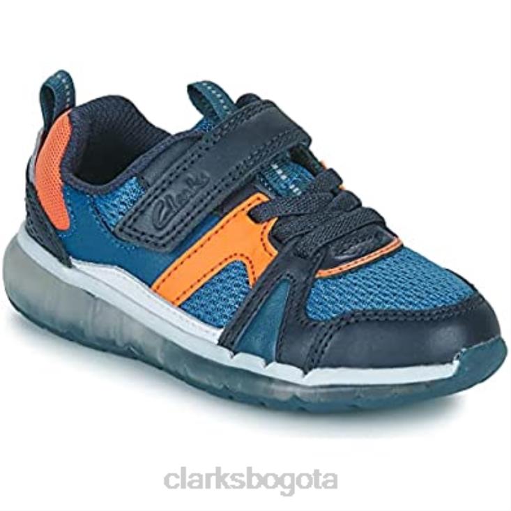 Clarks 0DX8L849 Zapatillas clarks spark flash ko azul combinación de materiales niño 1 niño niños