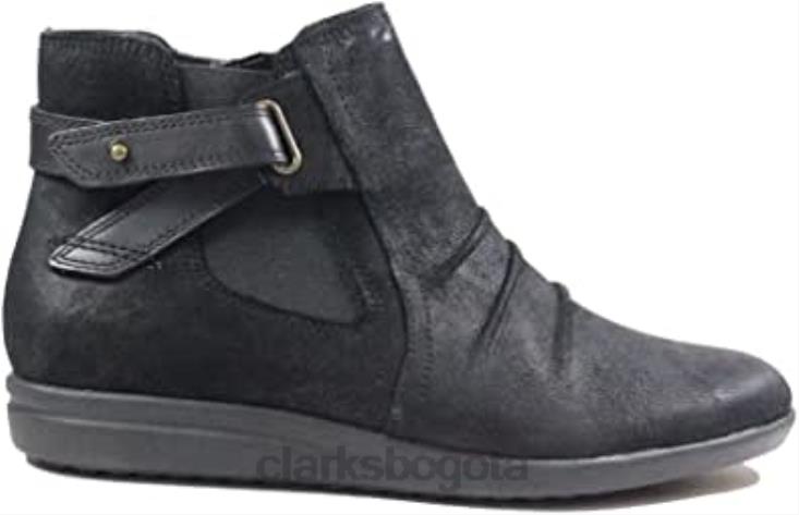Clarks 0DX8L85 botas tamzen mid de cuero negro con cierre de cremallera para mujer clarks black unisexo negro