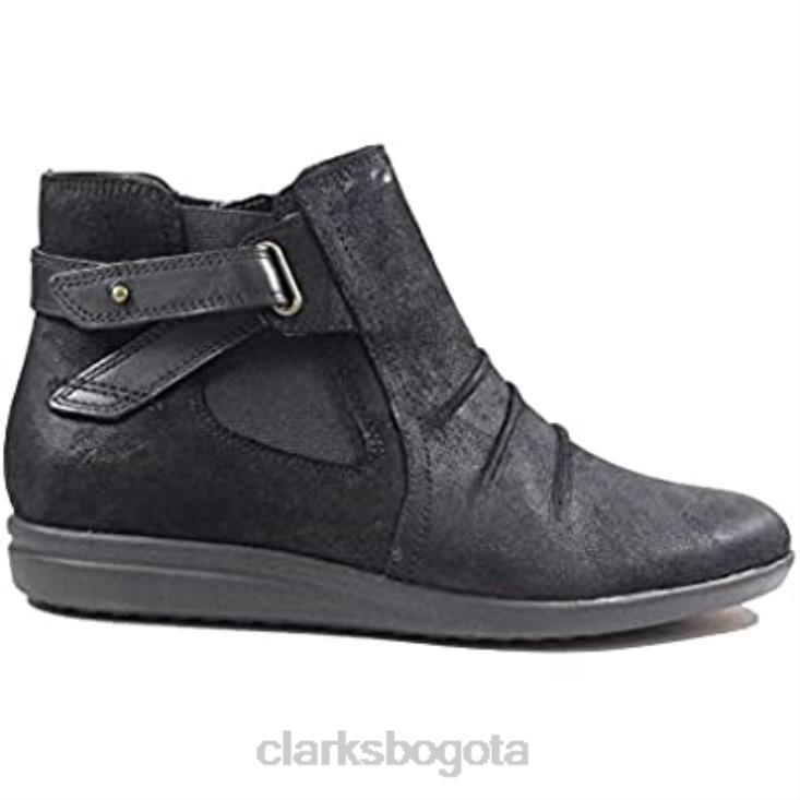Clarks 0DX8L85 botas tamzen mid de cuero negro con cierre de cremallera para mujer clarks black unisexo negro