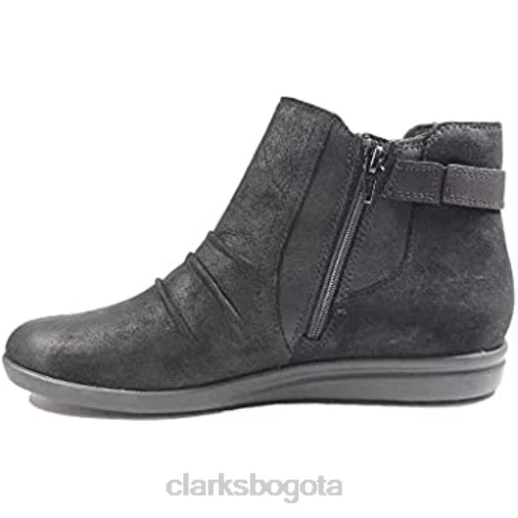 Clarks 0DX8L85 botas tamzen mid de cuero negro con cierre de cremallera para mujer clarks black unisexo negro