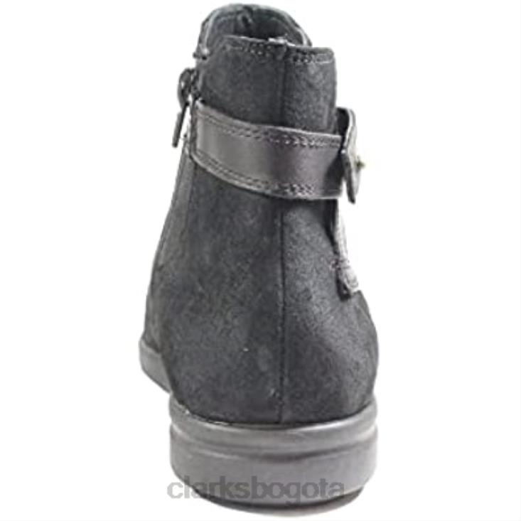 Clarks 0DX8L85 botas tamzen mid de cuero negro con cierre de cremallera para mujer clarks black unisexo negro