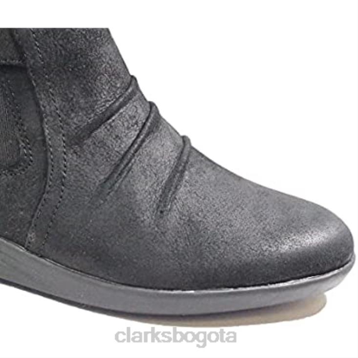 Clarks 0DX8L85 botas tamzen mid de cuero negro con cierre de cremallera para mujer clarks black unisexo negro