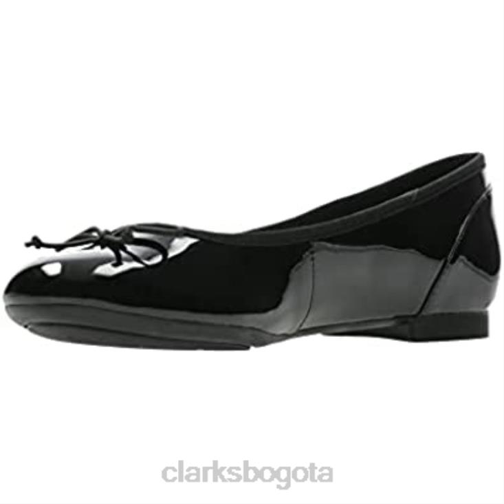 Clarks 0DX8L86 bailarinas de alta costura para mujer clarks negros mujer charol negro
