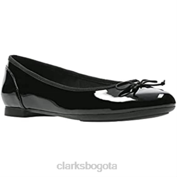 Clarks 0DX8L86 bailarinas de alta costura para mujer clarks negros mujer charol negro