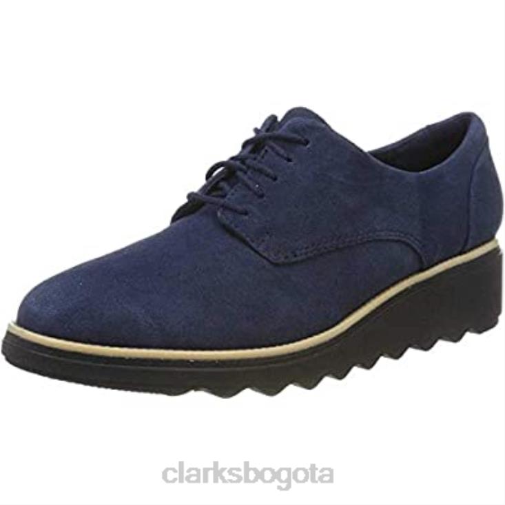 Clarks 0DX8L865 Derby sharon noel de ante azul marino de Clarks azul marino de ante azul marino mujer ante azul marino ante azul marino
