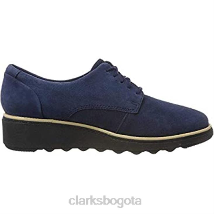 Clarks 0DX8L865 Derby sharon noel de ante azul marino de Clarks azul marino de ante azul marino mujer ante azul marino ante azul marino