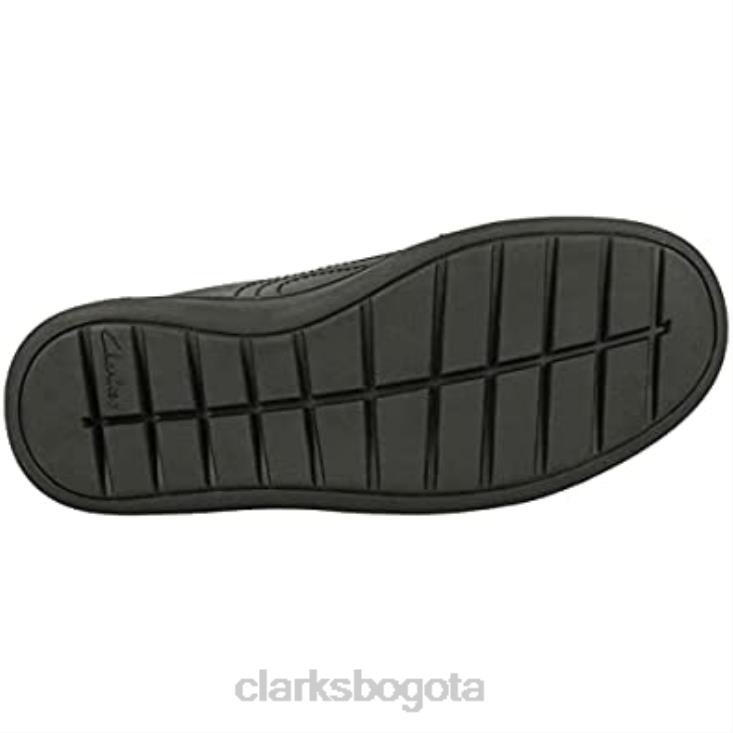 Clarks 0DX8L869 rock pass zapatos de cuero para niños pequeños clarks extra negros niños