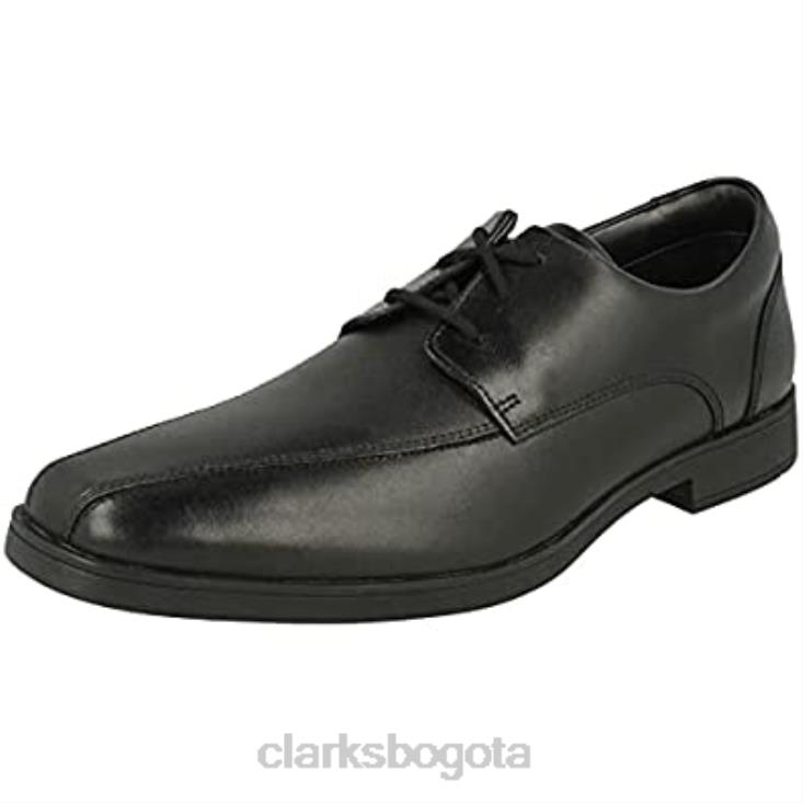 Clarks 0DX8L871 zapatos de cuero para jóvenes scala step negro talla estrecha clarks negro unisexo negro