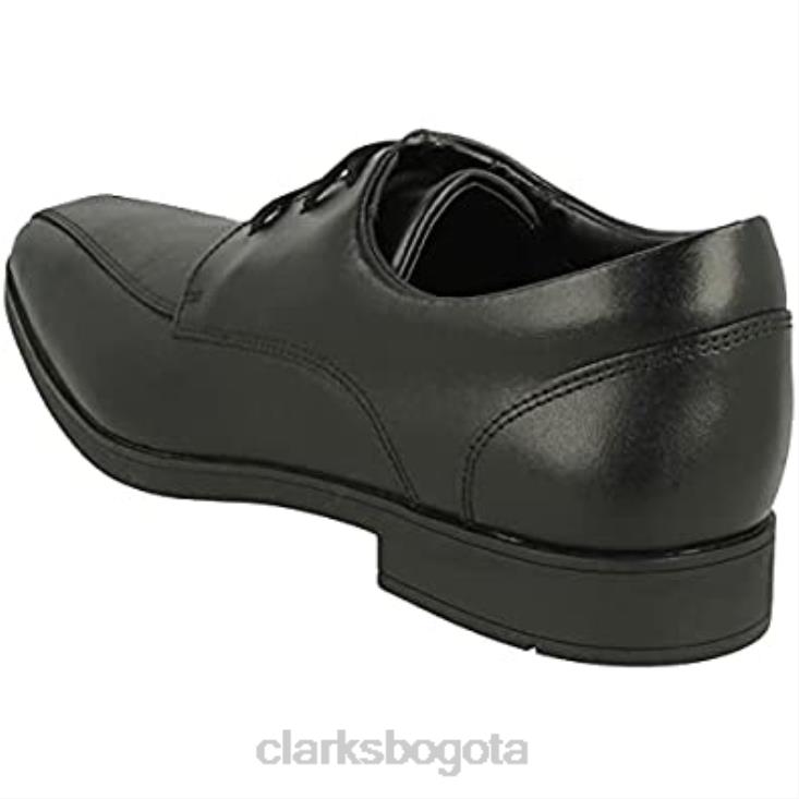 Clarks 0DX8L871 zapatos de cuero para jóvenes scala step negro talla estrecha clarks negro unisexo negro