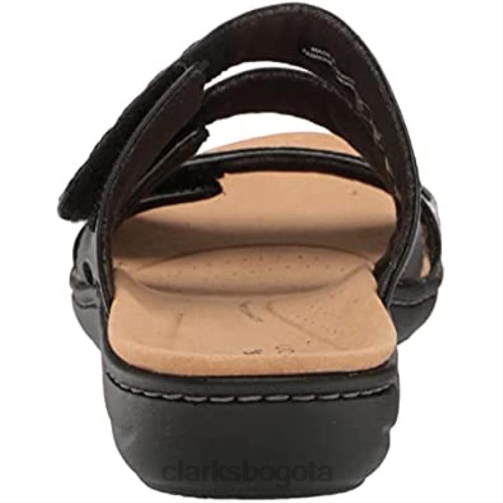 Clarks 0DX8L877 sandalia plana laurieann cove hombre clarks cuero negro hombres cuero negro