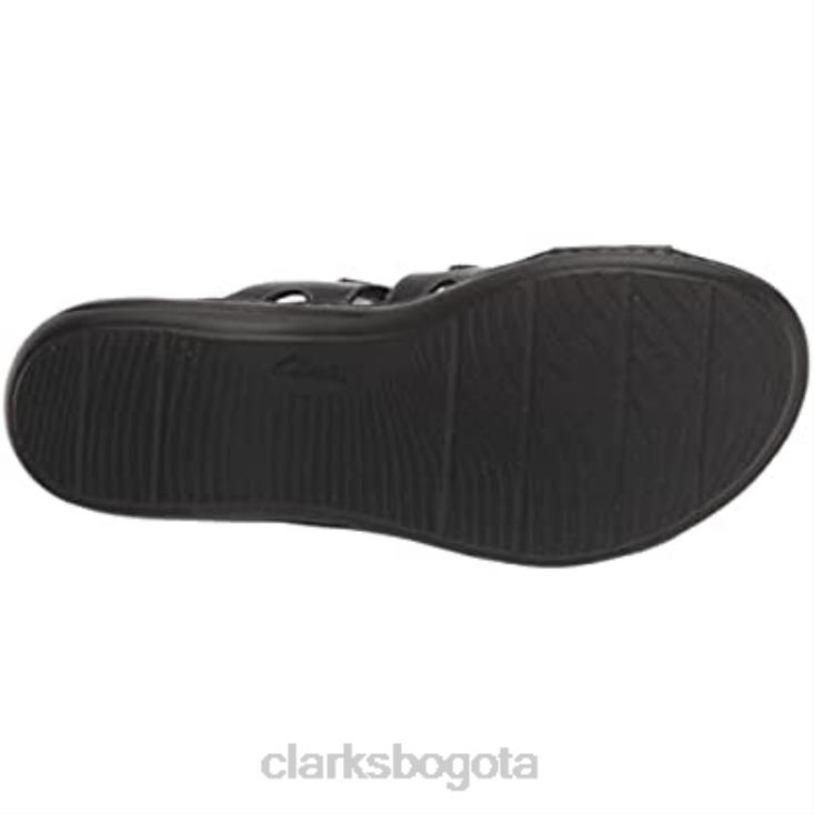 Clarks 0DX8L877 sandalia plana laurieann cove hombre clarks cuero negro hombres cuero negro