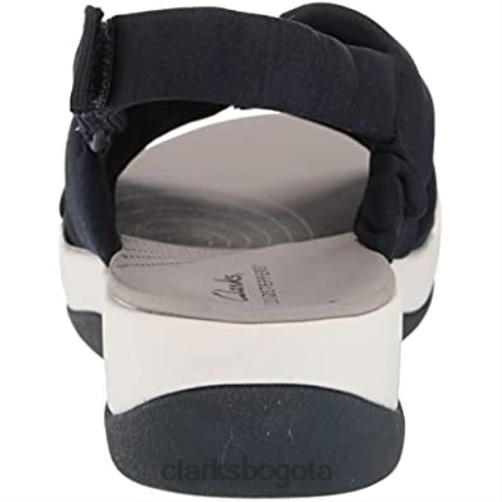 Clarks 0DX8L881 Sandalias planas clarks arla meg de textil azul marino para mujer mujer textil azul marino