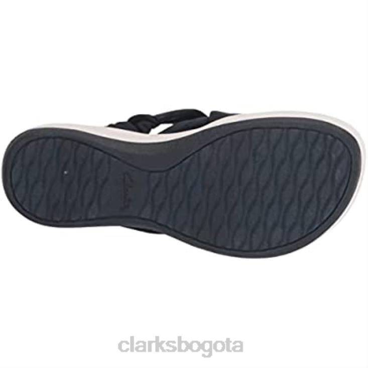 Clarks 0DX8L881 Sandalias planas clarks arla meg de textil azul marino para mujer mujer textil azul marino