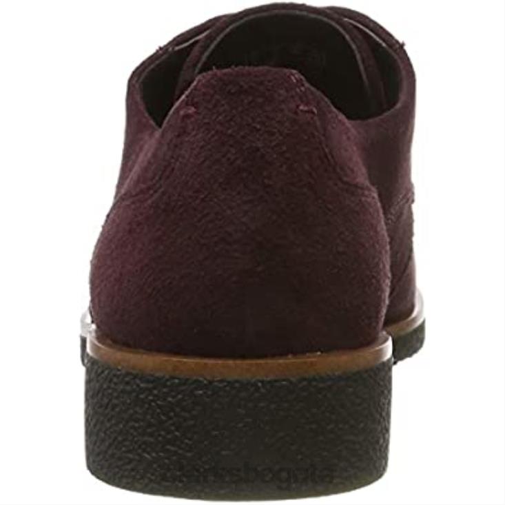 Clarks 0DX8L886 clarks griff lane derbys de ante burdeos para mujer mujer ante burdeos