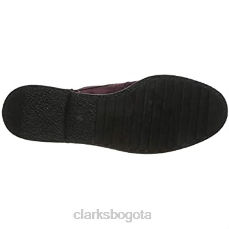 Clarks 0DX8L886 clarks griff lane derbys de ante burdeos para mujer mujer ante burdeos