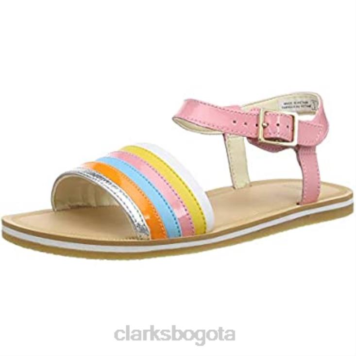 Clarks 0DX8L889 Sandalias clarks finch stride y con tira trasera para mujer multicolor mujer lea multicolor