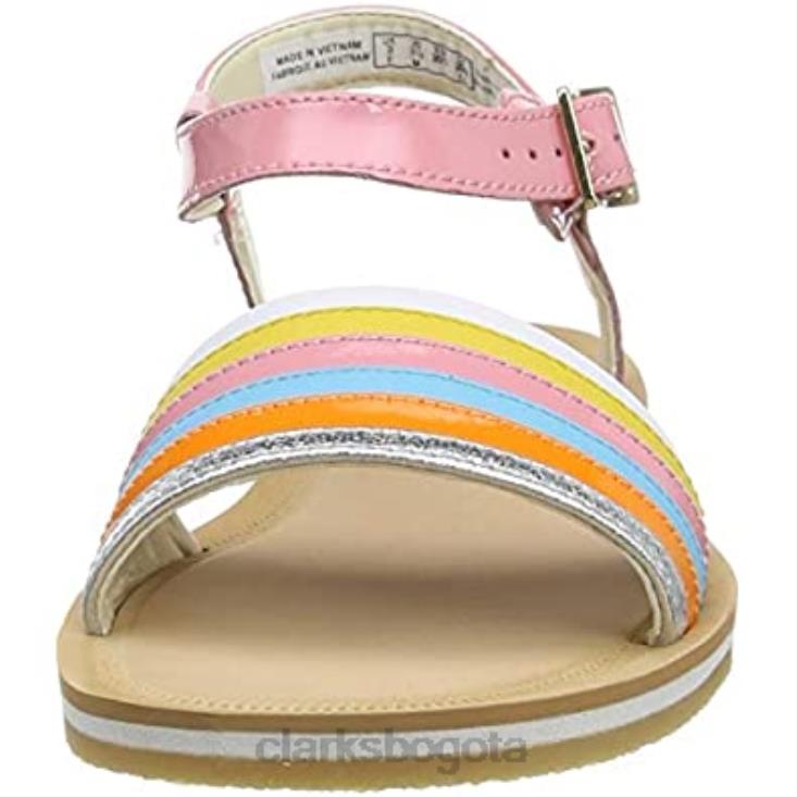 Clarks 0DX8L889 Sandalias clarks finch stride y con tira trasera para mujer multicolor mujer lea multicolor