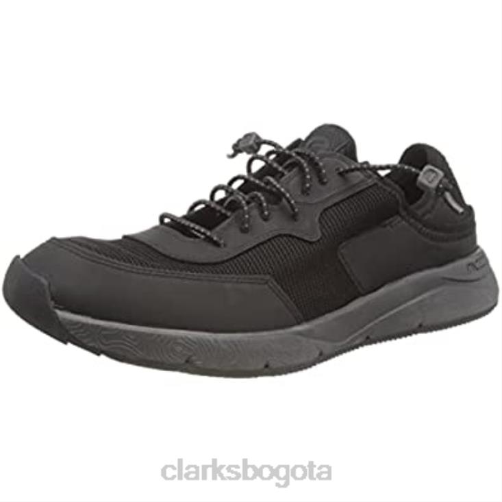 Clarks 0DX8L895 zapatillas davis bajas para hombre clarks combi negras hombres combinado negro