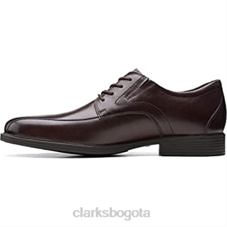 Clarks 0DX8L899 Clarks Whiddon Pace Oxford de cuero marrón oscuro para hombre hombres