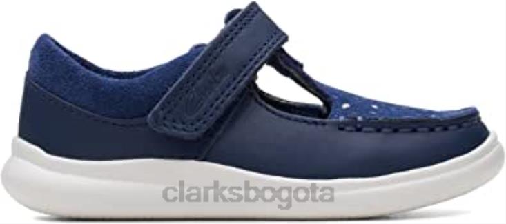 Clarks 0DX8L900 Zapatos de cuero Crest Moc para niños pequeños en Clarks niños