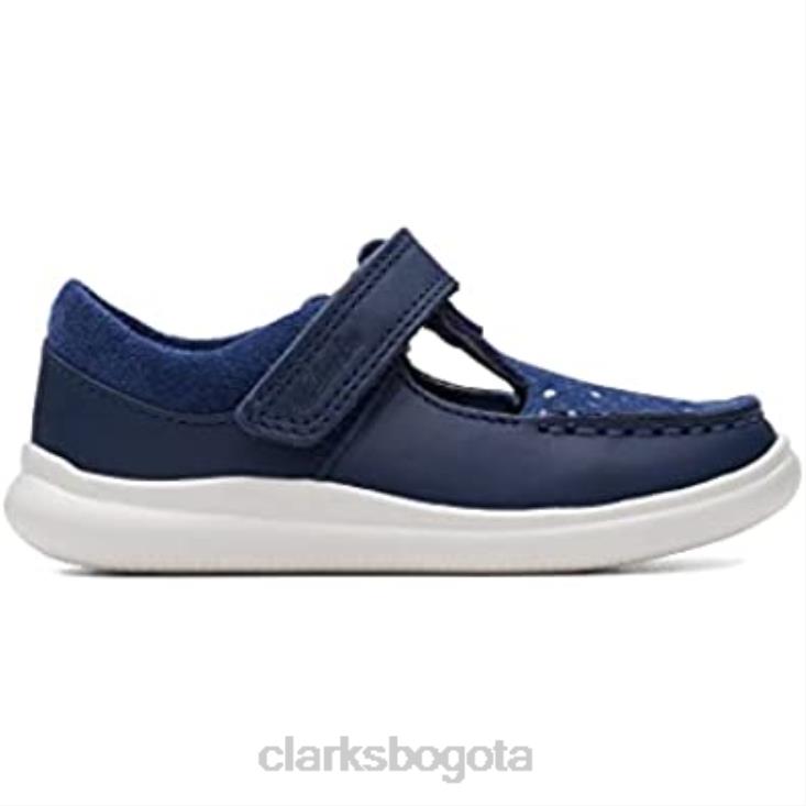 Clarks 0DX8L900 Zapatos de cuero Crest Moc para niños pequeños en Clarks niños