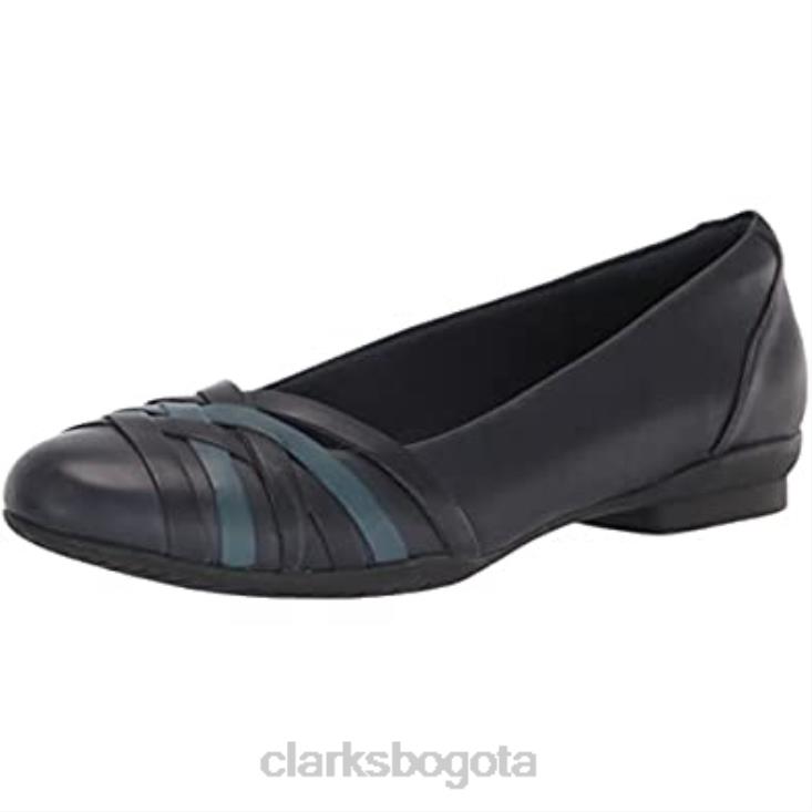 Clarks 0DX8L901 bailarinas sara clover para mujer clarks marino combi mujer