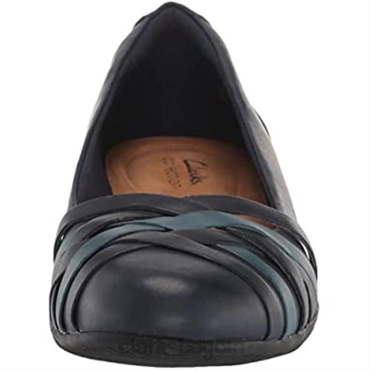 Clarks 0DX8L901 bailarinas sara clover para mujer clarks marino combi mujer