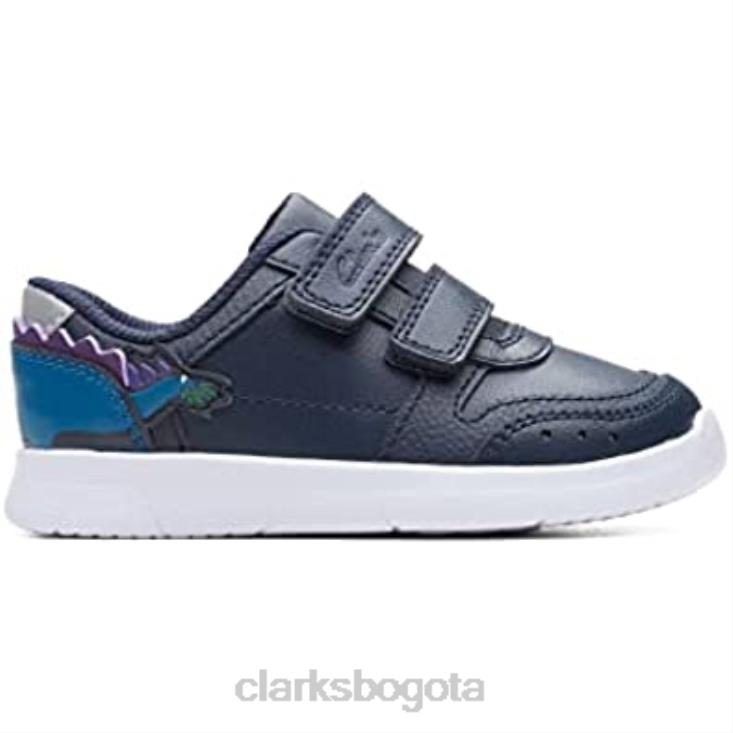 Clarks 0DX8L906 zapatos clarks ath steggy de cuero para niño azul marino niños