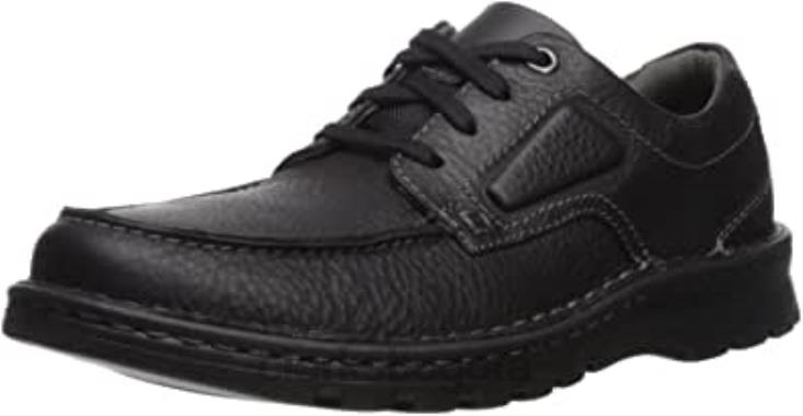 Clarks 0DX8L921 Mocasines con delantal Vanek de cuero aceitoso negro de Clarks para hombre hombres cuero negro aceitoso