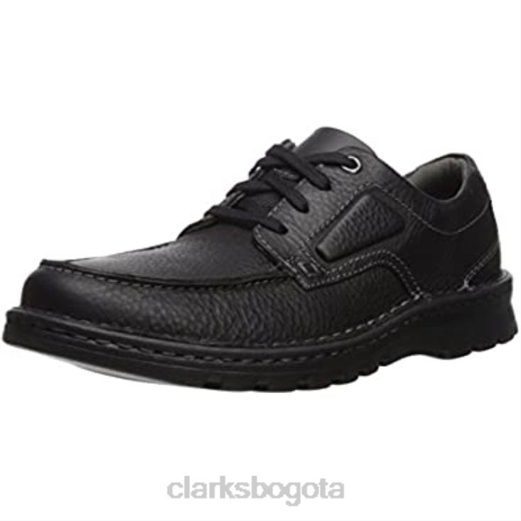 Clarks 0DX8L921 Mocasines con delantal Vanek de cuero aceitoso negro de Clarks para hombre hombres cuero negro aceitoso