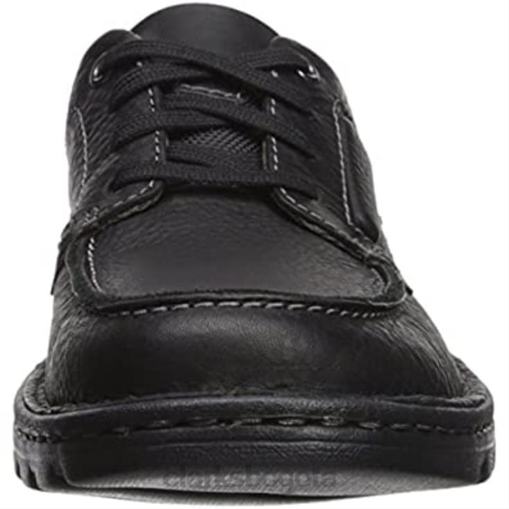 Clarks 0DX8L921 Mocasines con delantal Vanek de cuero aceitoso negro de Clarks para hombre hombres cuero negro aceitoso