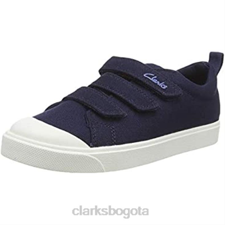 Clarks 0DX8L923 zapatillas bajas clarks city vibe k unisex para niños de lona azul marino lona azul marino niños lona azul marino lona azul marino
