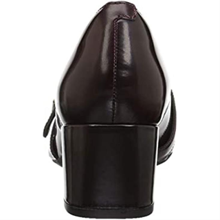 Clarks 0DX8L924 zapatos de salón tealia maye de charol berenjena para mujer clarks mujer charol berenjena