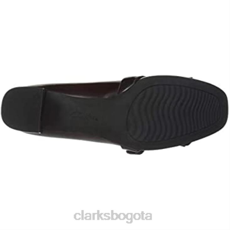 Clarks 0DX8L924 zapatos de salón tealia maye de charol berenjena para mujer clarks mujer charol berenjena