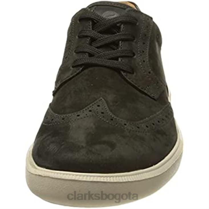 Clarks 0DX8L930 Zapatilla Clarks Cambro Wing para hombre de nobuk negro hombres nubuck negro