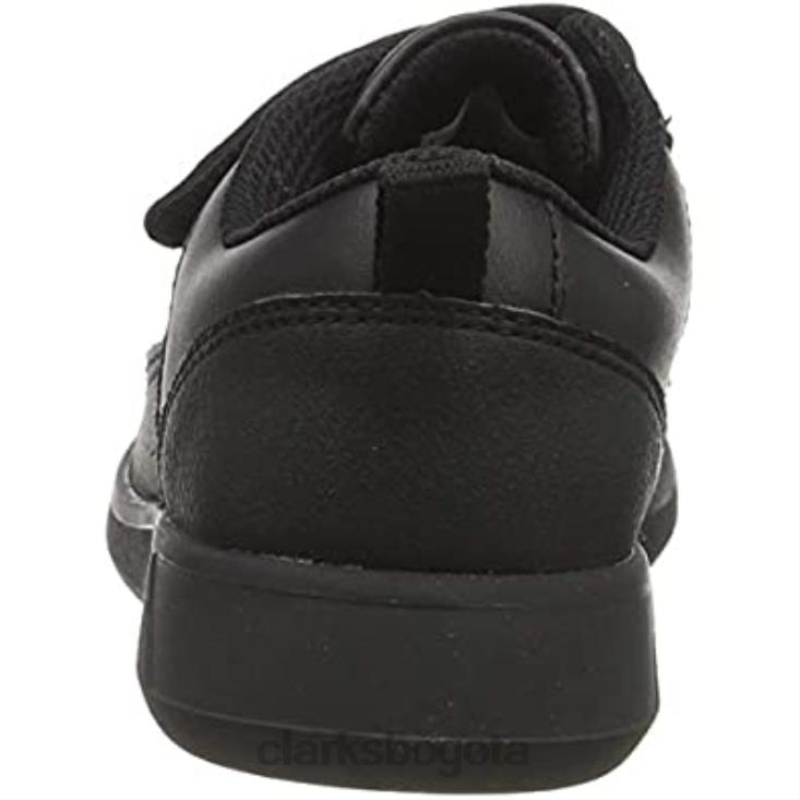 Clarks 0DX8L931 Zapatos clarks scape flare t de corte ancho para uniforme escolar para niño en negro niños cuero negro