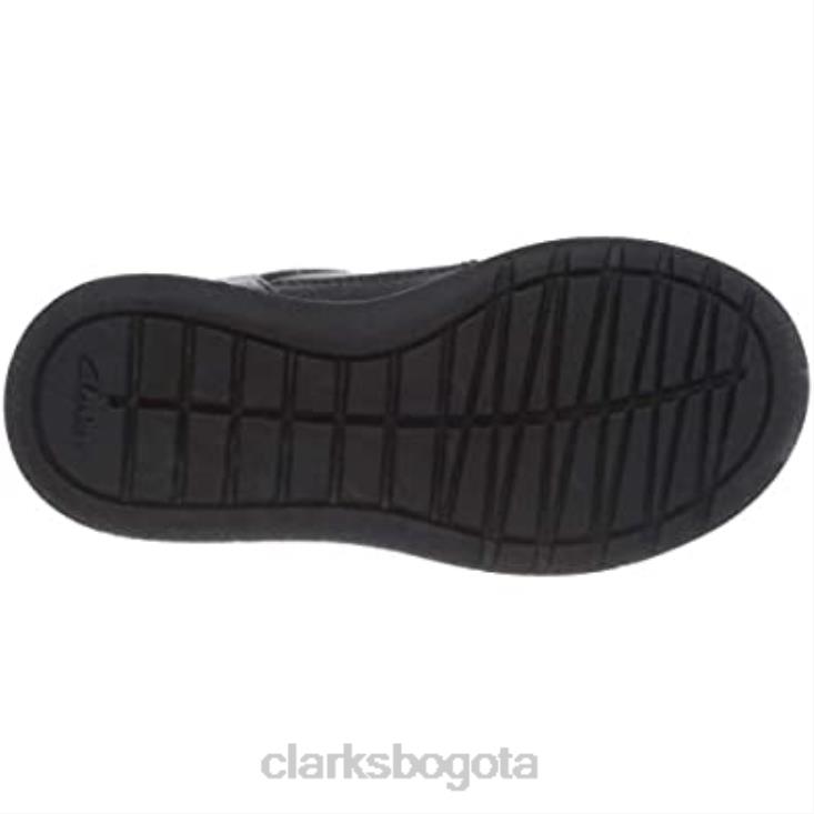 Clarks 0DX8L931 Zapatos clarks scape flare t de corte ancho para uniforme escolar para niño en negro niños cuero negro