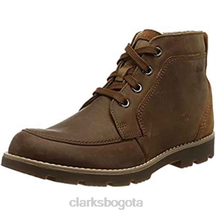 Clarks 0DX8L942 bota chukka heath lace k para niño clarks de cuero tostado niños cuero marrón