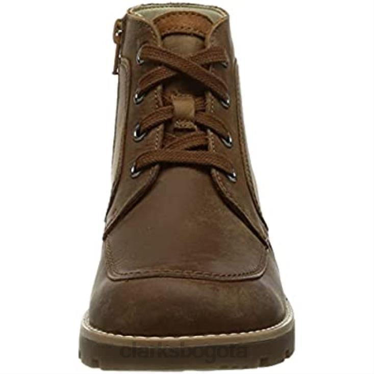Clarks 0DX8L942 bota chukka heath lace k para niño clarks de cuero tostado niños cuero marrón