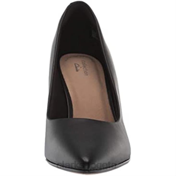 Clarks 0DX8L947 Zapato de vestir clarks illeana tulip uniforme de mujer de cuero negro mujer cuero negro