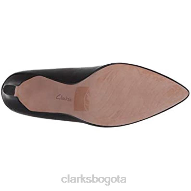 Clarks 0DX8L947 Zapato de vestir clarks illeana tulip uniforme de mujer de cuero negro mujer cuero negro
