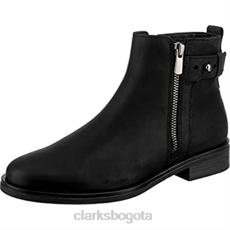 Clarks 0DX8L948 botas chelsea memi lo de cuero negro para mujer clarks mujer cuero negro