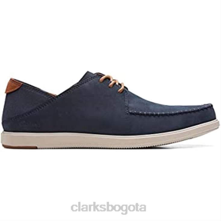 Clarks 0DX8L953 Clarks azul marino nubuck bratton tie oxford para hombre hombres nubuck azul marino