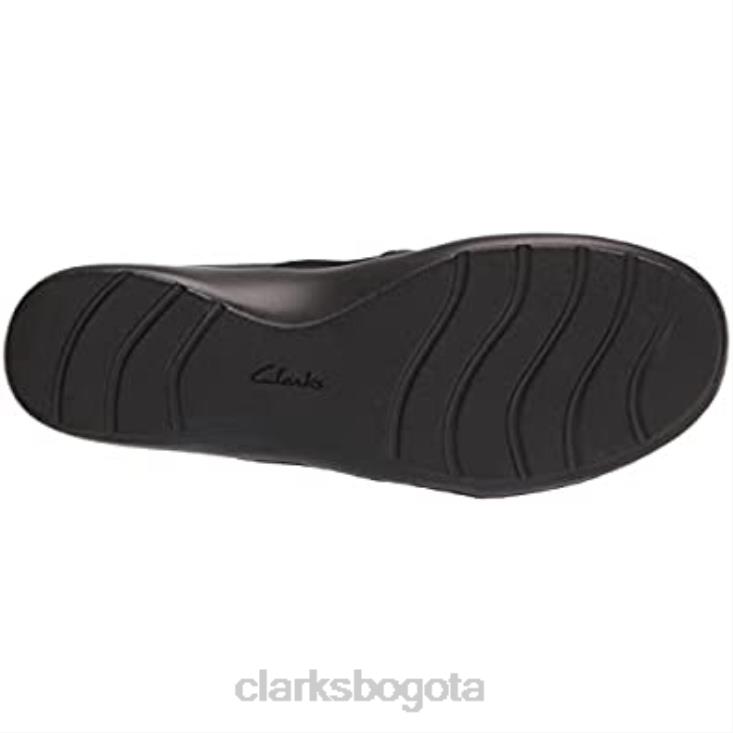Clarks 0DX8L957 mocasines clarks cora heather para mujer interés negro mujer interés negro