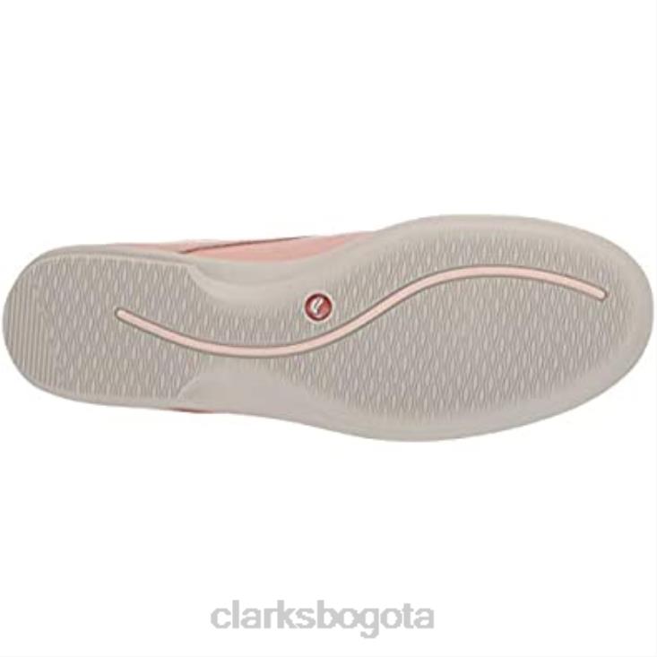 Clarks 0DX8L959 zapatillas de deporte un coral con encaje para mujer clarks blush leather mujer cuero rubor