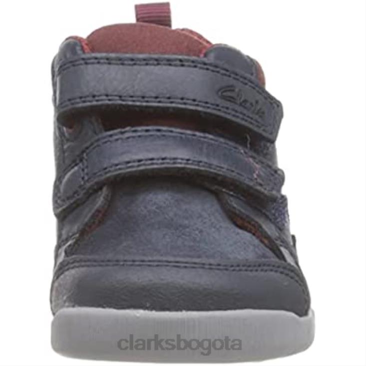 Clarks 0DX8L96 Zapatilla clarks rex park t marino piel niño niños cuero azul marino