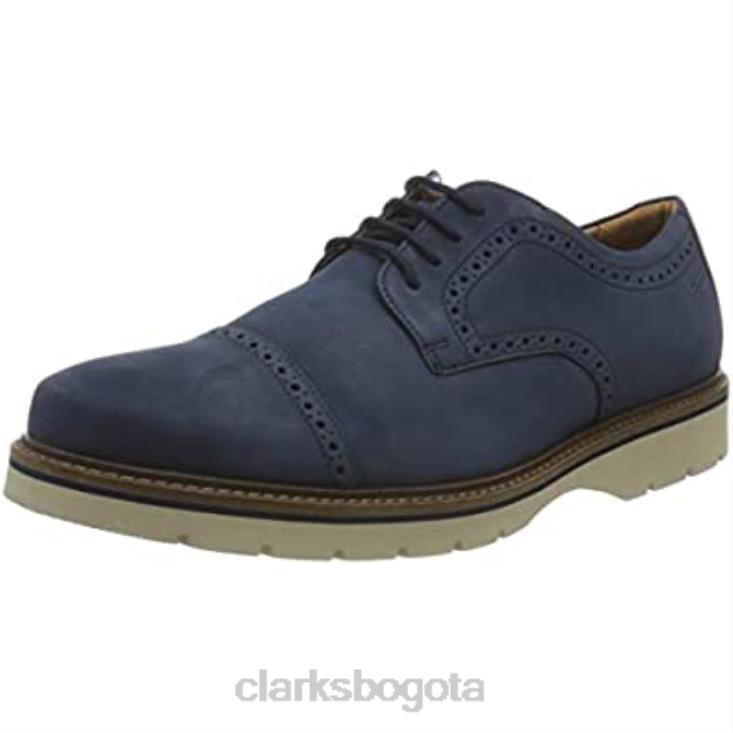 Clarks 0DX8L966 gorra bayhill para hombre oxford nubuck azul oscuro clarks hombres nubuck azul oscuro