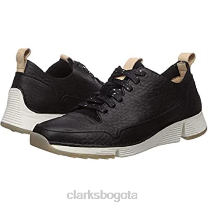 Clarks 0DX8L97 Zapatilla Clarks Tri Spark de nobuk negro para mujer mujer nubuck negro