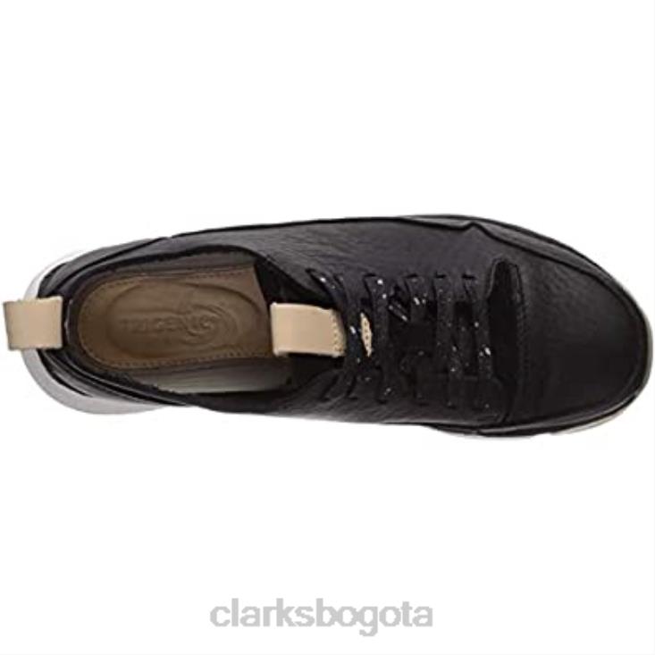 Clarks 0DX8L97 Zapatilla Clarks Tri Spark de nobuk negro para mujer mujer nubuck negro